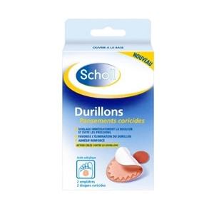 Pansements Coricides Durillons (2 emplâtres + 2 disques coricides)
