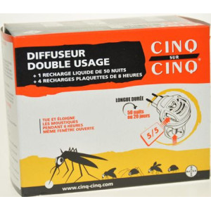Diffuseur Double Usage Moustiques, 1 kit