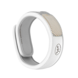 Bracelet Anti Moustique Rechargeable Blanc, 1 bracelet et 2 recharges