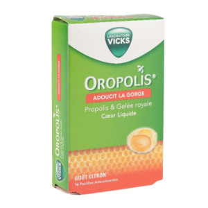 Oropolis Coeur Liquide Gelée Royale Citron  - 16 pastilles
