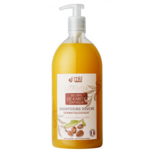COSM'ETHIK Shampooing Douche Dermatologique Beurre de Karité d'Afrique - 1L