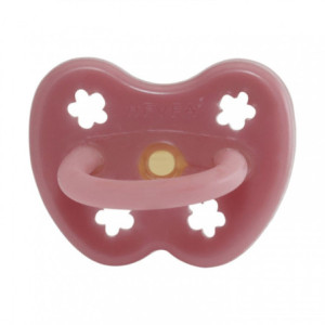 HÉVÉA Sucette Caoutchouc Naturel Round Rose - De 3 à 36 mois