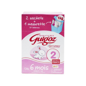 Guigoz Lait 2eme âge dès 6 mois - 2 Sachets X 500g 