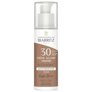 Biarritz Alga Maris Crème Solaire Teintée Visage SPF 30 Teinte : Dorée Bio - 50 ml 