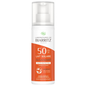 Biarritz Alga Maris Lait Solaire Visage et Corps SPF 50 Bio - 100 ml
