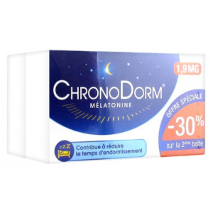 ChronoDorm Mélatonine 1,9 mg  - Lot de 2 x 30 Comprimés