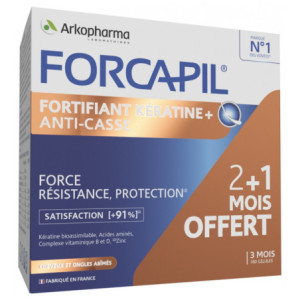 Forcapil Fortifiant Kératine+ - 180 Gélules