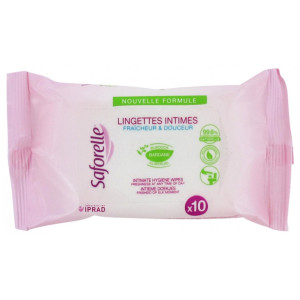 Saforelle Pocket lingettes intimes biodégradables - 10 unités