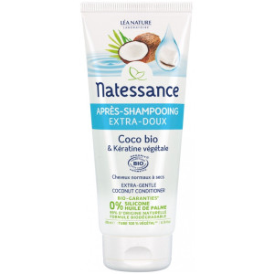 Natessance Après-Shampooing Extra-Doux Coco Bio et Kératine Végétale - 200ml
