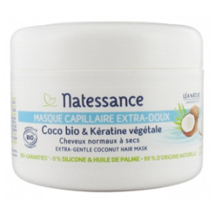 Natessance Masque Capillaire Extra-Doux Coco-Bio & Kératine Végétale - 200ml