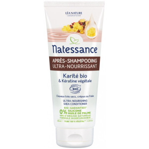 Natessance Après-Shampooing Ultra-Nourrissant Karité Bio et Kératine Végétale - 200ml