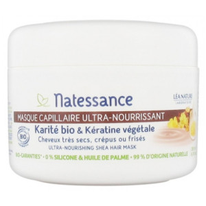Natessance Masque Capillaire Ultra-Nourrissant Karité Bio & Kératine Végétale Bio - 200ml