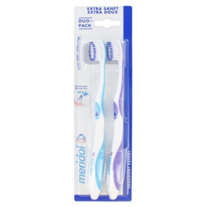 Méridol Parodont Expert Duo Pack Brosses à Dents Extra Doux Bleu et Violet - 2 unités