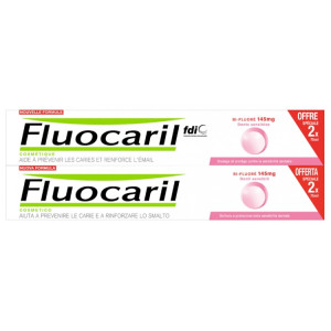 Fluocaril Dentifrice Dents Sensibles Bi-Fluoré - Lot de 2 x 75 ml