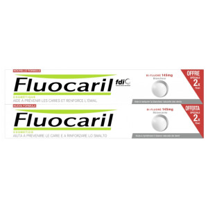 Fluocaril Dentifrice Blancheur Bi-Fluoré - Lot de 2 x 75 ml