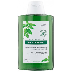 Klorane Shampoing à l'Ortie Bio - Séborégulateur Cheveux Gras - 200 ml