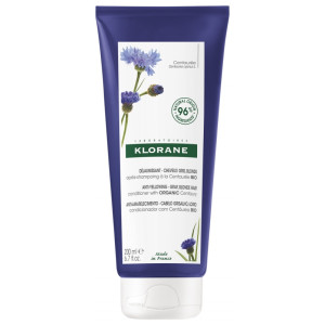 Klorane Déjaunissant - Cheveux Gris, Blonds Après-Shampoing à la Centaurée Bio - 200 ml