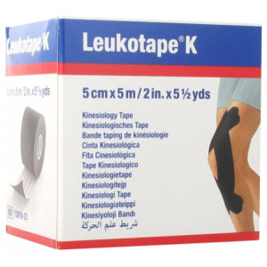 BSN Médical Leukotape K Bande Taping de kinésiologie Noir - 5 cm x 5 m