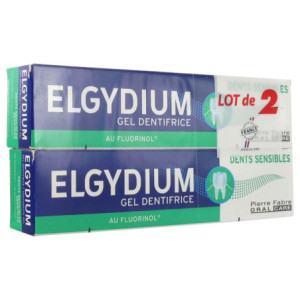 Elgydium Gel Dentifrice Dents Sensibles - Lot de 2 x 75 ml