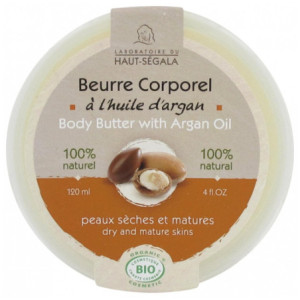 Laboratoire du Haut-Ségala Beurre Corporel à l'Huile d'Argan Bio - 120 ml