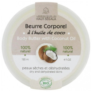 Laboratoire du Haut-Ségala Beurre Corporel à l'Huile de Coco Bio - 120 ml