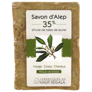 Laboratoire du Haut-Ségala Savon d'Alep 35% Baies de Laurier - 200 g