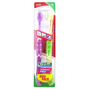  Gum Brosse à Dents Technique Pro Souple Duo Pack