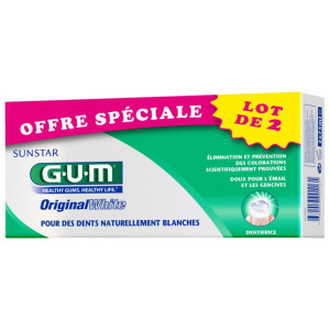 GUM Original White Dentifrice - Lot de 2 x 75 ml