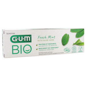 GUM Dentifrice Menthe Fraîche Aloe Vera Bio - 75 ml