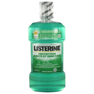 Listerine Bain de Bouche Protection Dents et Gencives Menthe Fraîche - 500 ml