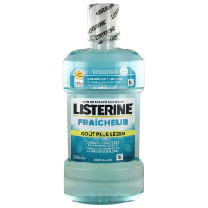 Listerine Bain de Bouche Fraîcheur Goût Plus Léger - 500 ml
