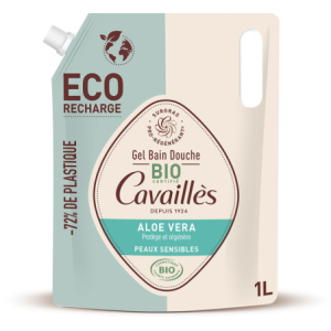 ROGE CAVAILLES Eco-Recharge Gel Bain Douche Certifié Bio Aloé Véra - 1L