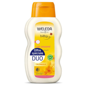 Weleda Lait corporel Calendula Weleda Bébé - lot de 2 flacons de 200 ml