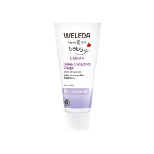  Weleda Crème protectrice Visage à la Mauve blanche - 2x50Ml