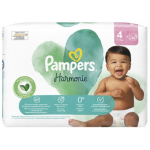 Pampers Harmonie 36 Couches - Taille 4 (9-14 kg)