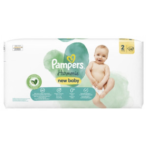 Pampers New Baby Harmonie - 48 Couches Taille 2 (4-8 kg)