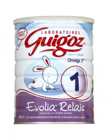 Lait Guigoz Evolia Relais lait infantile 1er âge ,800g