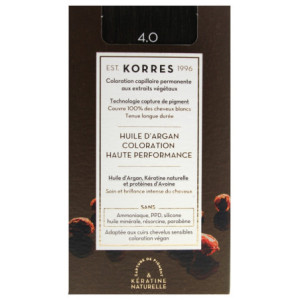 Korres Coloration Permanente Huile d'Argan - Coloration : 4.0 Châtain