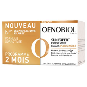 Oenobiol Sun Expert Préparateur Solaire Peau Sensible - Lot de 2 x 30 Capsules