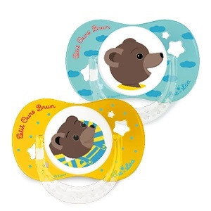  Luc et Léa Duo de Sucettes Petit Ours Brun - 2 sucettes 