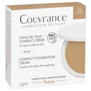 Avène Couvrance Fond de Teint Compact SPF30 - Teinte : 1.1 Naturel - 8.5g
