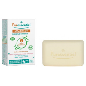 Puressentiel Assainissant Pain Savon Surgras aux 3 Huiles Essentielles - 100 g