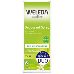 Weleda Déodorant Spray au Citrus - Lot de 2 x 100 ml