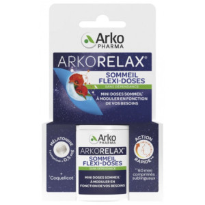  Arkopharma Arkorelax Sommeil Flexi-Doses 60 Mini Comprimés Sublingaux
