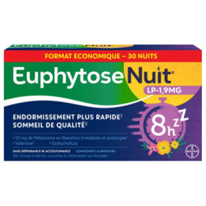 Bayer Santé Euphytose Nuit LP 1,9 mg - 30 Comprimés