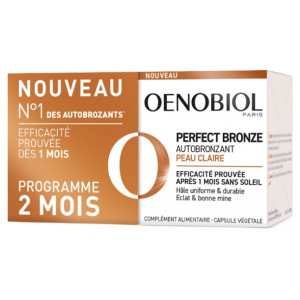 Oenobiol Perfect Bronze Autobronzant Peau Claire - Lot de 2 x 30 Capsules