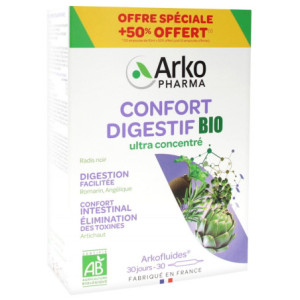 Arkopharma Arkofluides Confort Digestif Bio - 20 Ampoules + 10 Ampoules Offertes