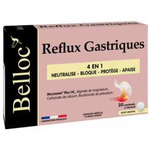 Belloc Reflux Gastriques 4en1 - 20 Comprimés à Croquer