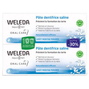 Weleda Pâte Dentifrice Saline - Lot de 2 x 75 ml Offre Spéciale