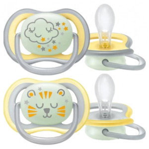 Avent Ultra Air Nighttime Sucettes Orthodontiques 18+ Mois - 2 unités 